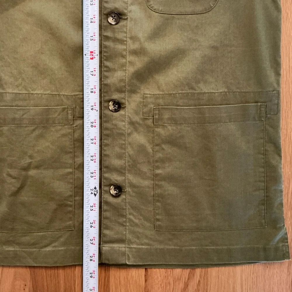Bonobos Olive Green Chore Overshirt Jacket Men's‎ Small Cotton Linen - Picture 6 of 7